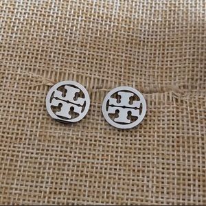 T-ry B-rch Earrings. Stainless Steel, NWOTs